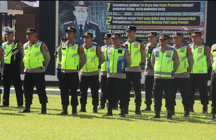 Kapolres Boyolali pimpin gelar apel jelang puncak Arus Balik Nataru, Tegaskan Kesiapan Pengamanan