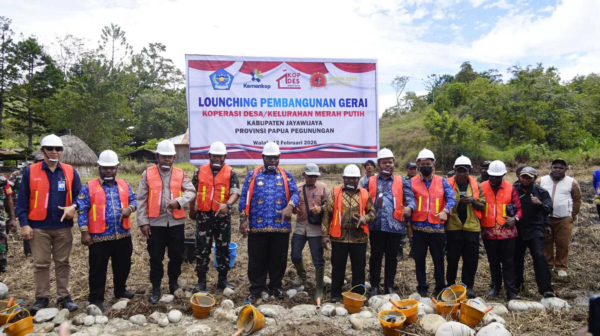 Bupati Jayawijaya Tekankan Kesejahteraan rakyat Pada Launching Pembangunan Koperasi Merah Putih