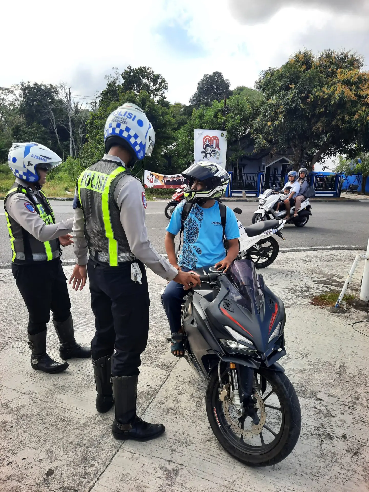 Ops Keselamatan Menumbing 2026, Sat Lantas Polres Belitung Tindak Knalpot Brong