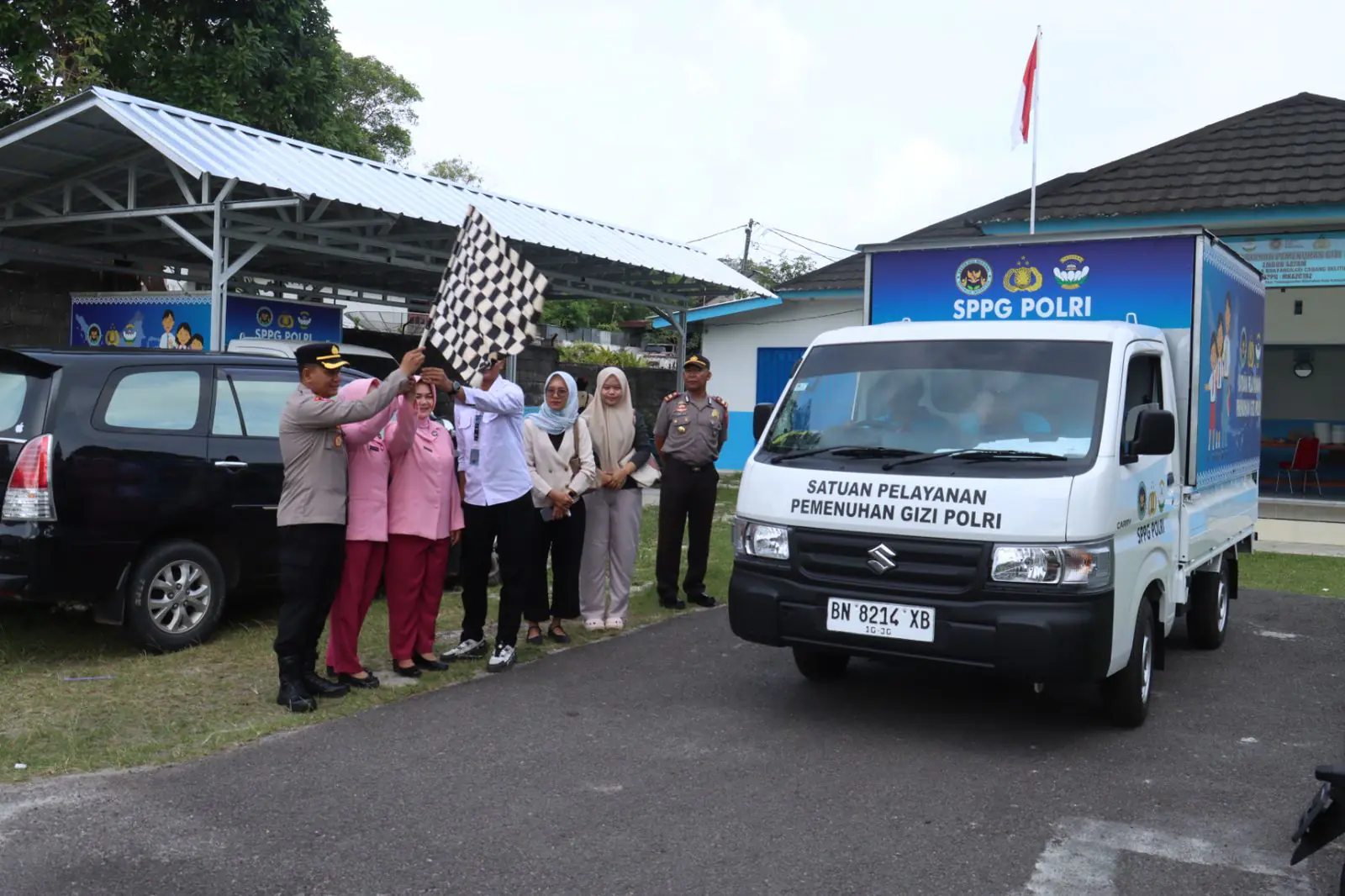 Launching Pendistribusian MBG SPPG EMBUN SATAM Polres Belitung