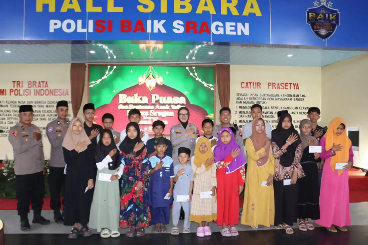 Kapolres Sragen Buka Puasa Bersama Insan Pers, Santuni Anak Yatim, Pererat Sinergi Polri dan Media