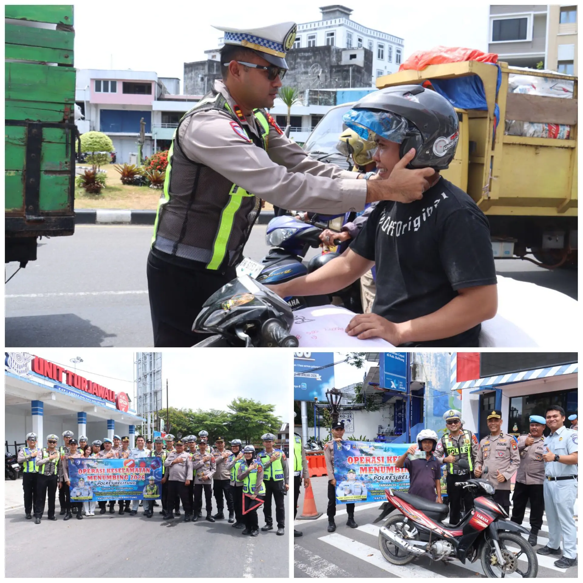 Polres Belitung Bagikan Helm Gratis dalam Operasi Keselamatan Menumbing 2026
