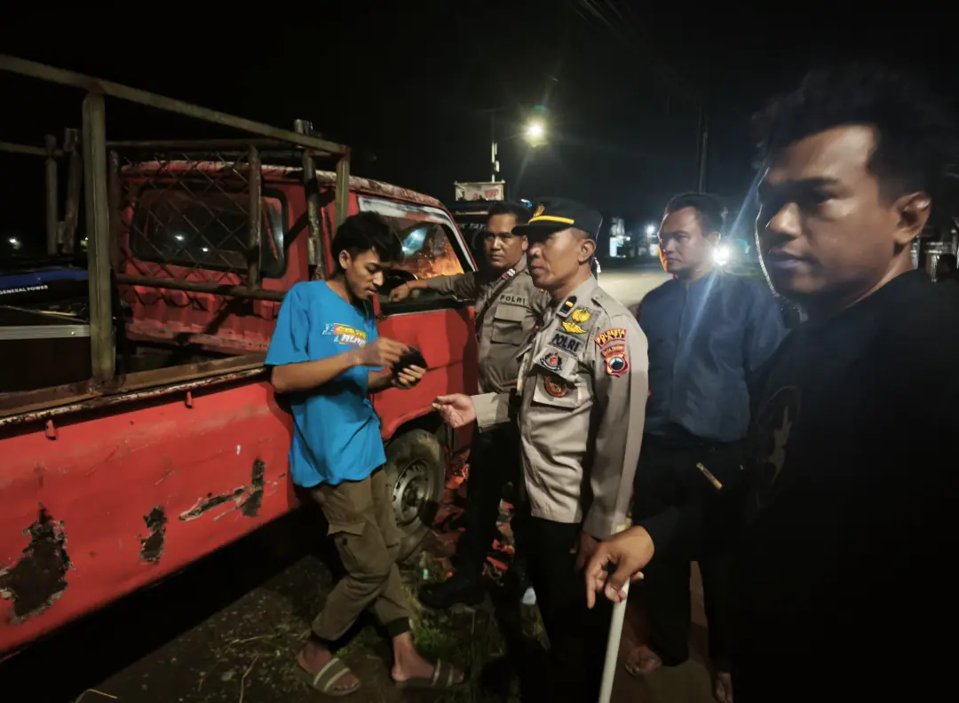 Patroli Jelang Sahur, Polsek Tayu Amankan Mobil Pengangkut Sound System Berkapasitas Besar